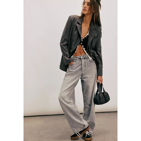 Free People Tilly Long-Sleeve Cardi Blouse Top Knit Ribbed Button Down S 280474 - Picture 4 of 10